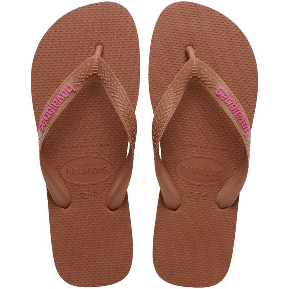 Havaianas Women's Logo Flip Sandals - Light Brown 9-10